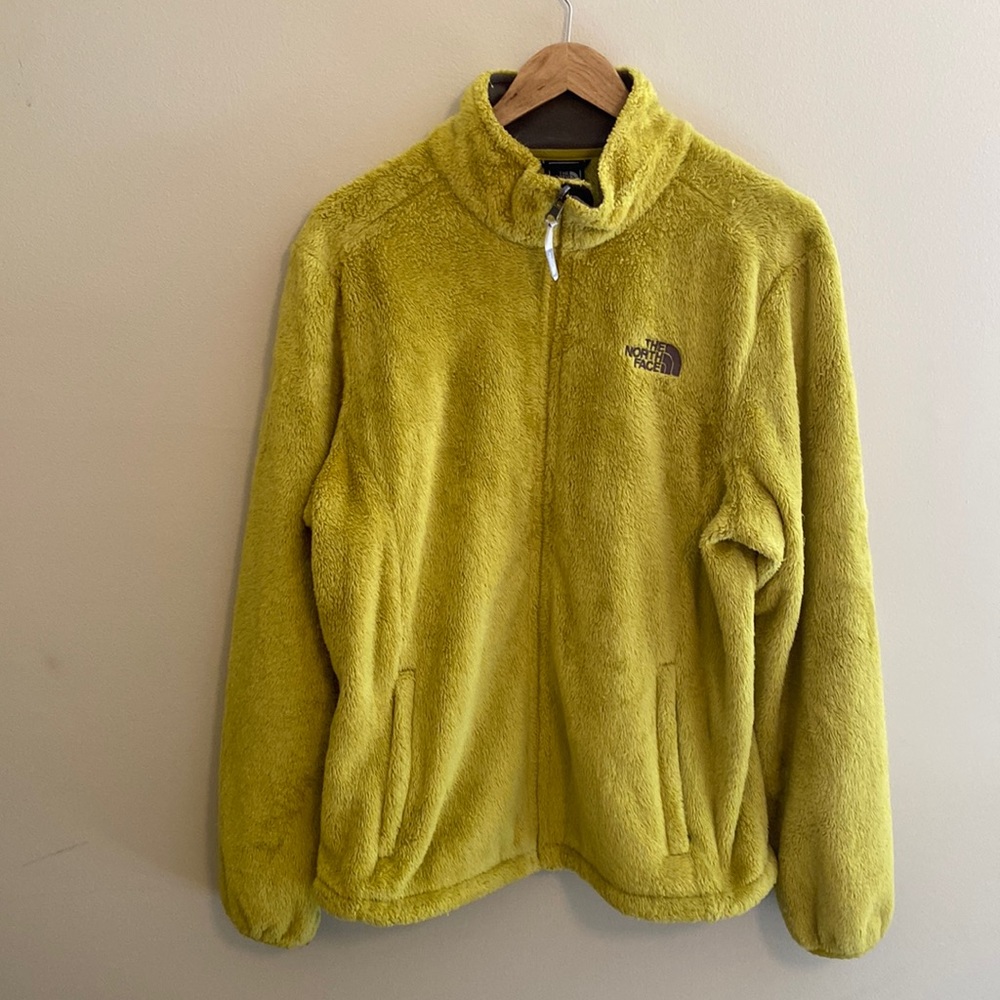 The North Face Womens Lime Green Osito Deep Pile Fleece Jacket Full Zip Large